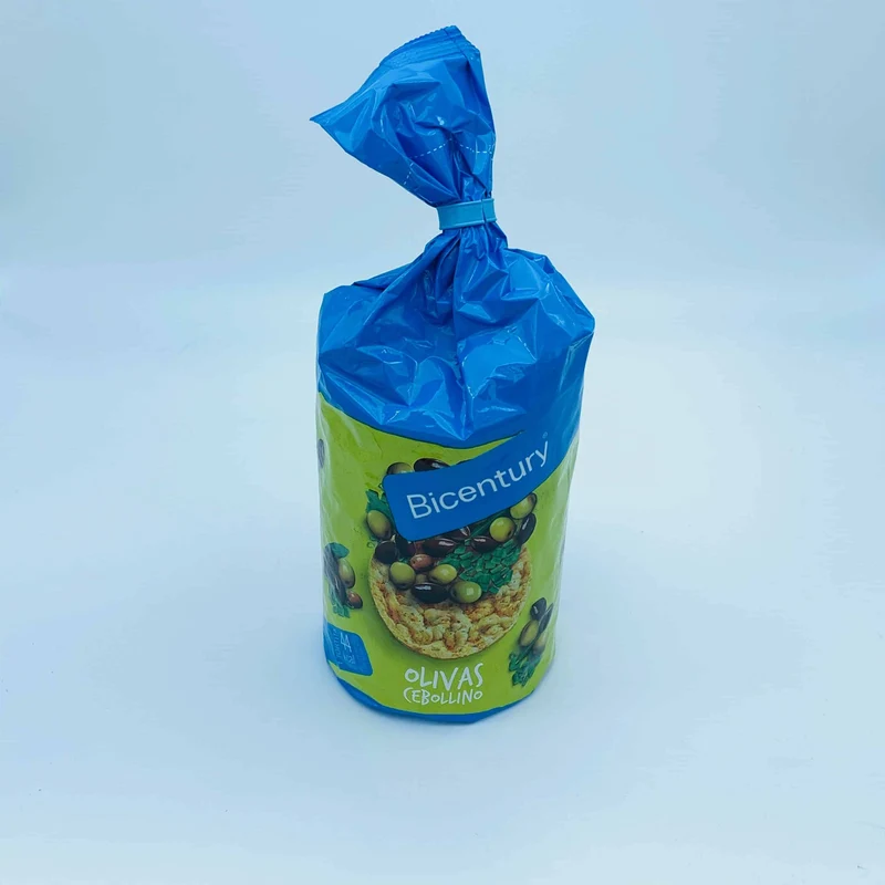 Tortitas de Maíz Sabor Olivas y Cebollino Bicentury