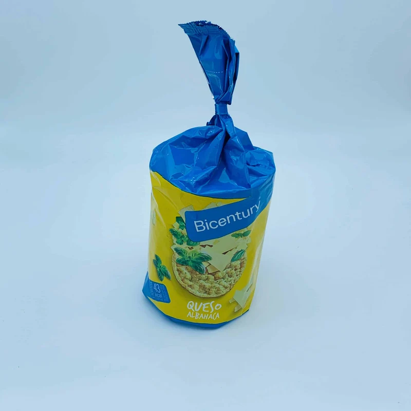 Tortitas de Maíz Sabor Queso y Albahaca Bicentury