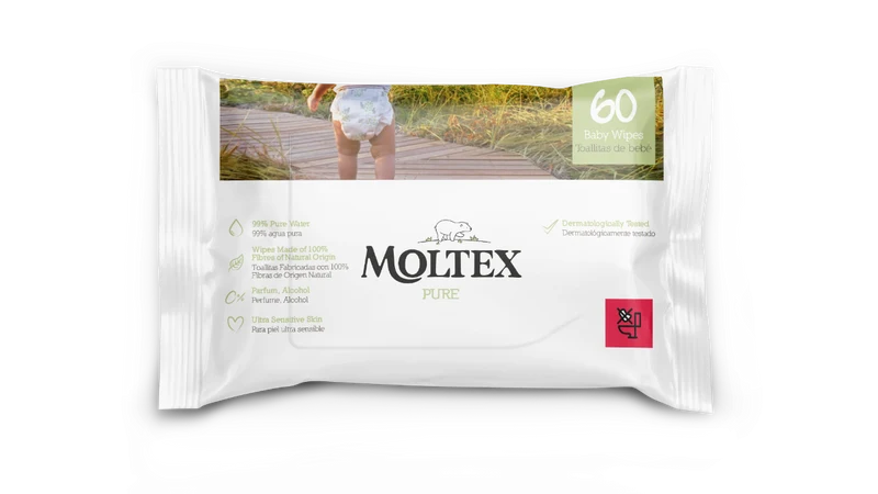 Toallitas Moltex Pure & Nature 60 Uds