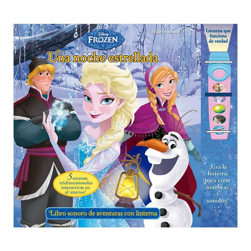 frozen una noche estrellada linterna