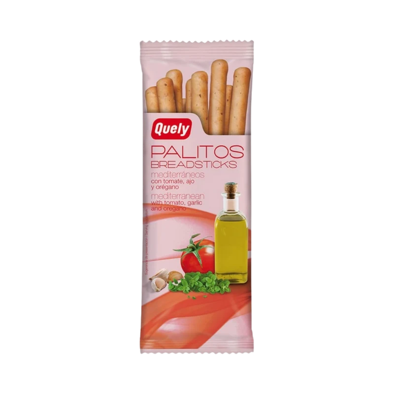 Palitos Mediterráneos con Tomate, Ajo y Orégano Quely