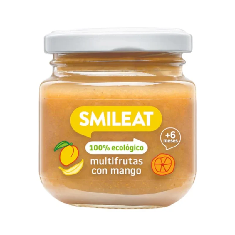 Tarrito Multifrutas con Mango BIO +6 Meses Smileat 130 g