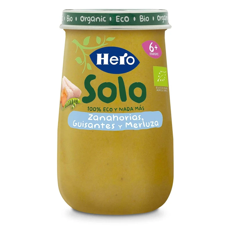 Tarrito Guisantes Merluza ECO Hero Baby 190g