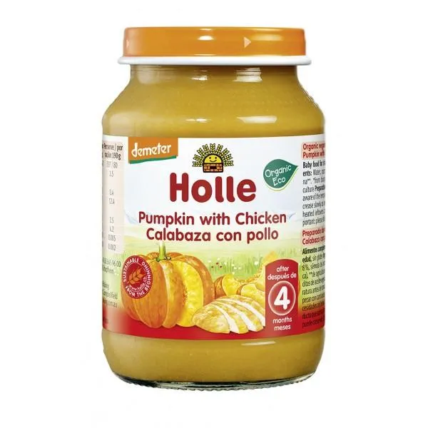 Tarrito ECO de Calabaza y Pollo +5 meses Holle 190 g