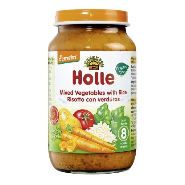 Tarrito ECO de Arroz con verduras junior Holle 8M+ Holle, 220 g