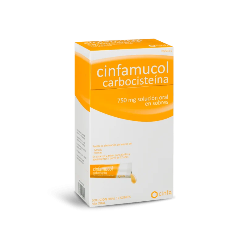 Cinfamucol Carbocisteína 750MG 12 Sobres