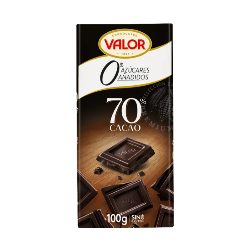 Chocolate Negro 70% sin Azúcares Añadidos Valor
