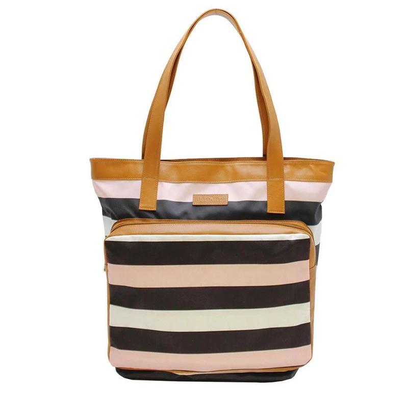 bolso tote rayas colo negro blanco marca use.me