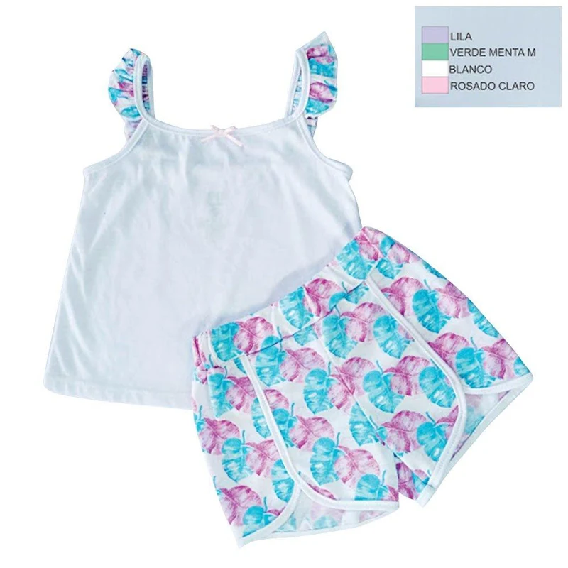 conjunto bebe nina tiras short talla 18 24 color verde menta