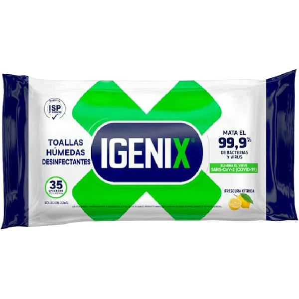 Toallitas Húmedas Desinfectantes Multiuso Recarga 35u · Igenix