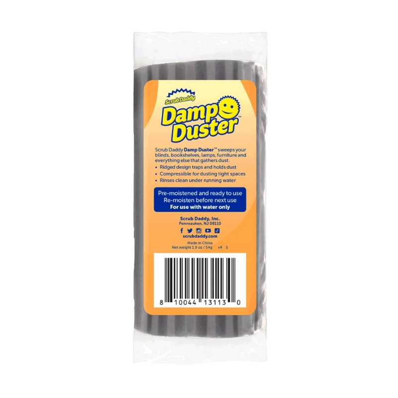 Damp Duster, Esponja Limpia Polvo Húmeda Scrub Daddy, la esponja favorita de USA, 1 unidad