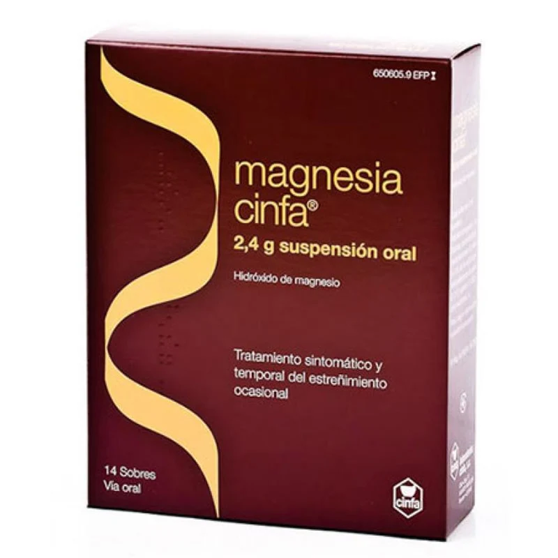 Magnesia Cinfa 2,4 g 14 Sobres Suspensión Oral 12 ml
