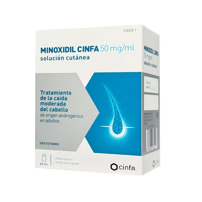 Minoxidil Cinfa 50 mg/ml Solución Cutánea 1 Frasco 60 ml