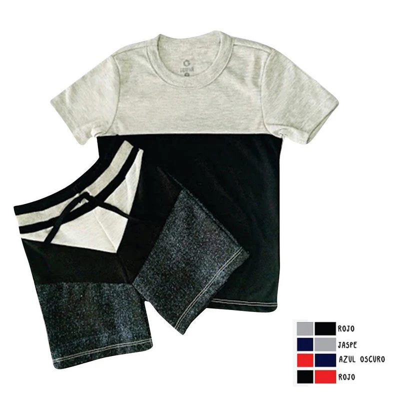 conjunto nino camiseta manga corta bermuda