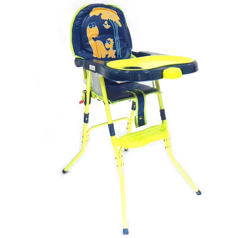 silla comedor dinosaurio azul con verde