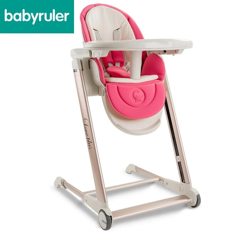 High Quality Export Aluminium Frame Baby Feeding Chair Food Tray Included Booster Newborn Seat Can Sleep baby high chair