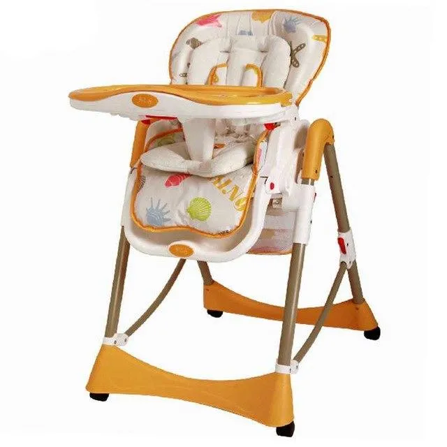 Folding Chair Plastic Metal Baby Dining Chair,Adjustable Baby Booster Seat High Chair Portable Cadeira Infantil,Cadeira ParaBebe