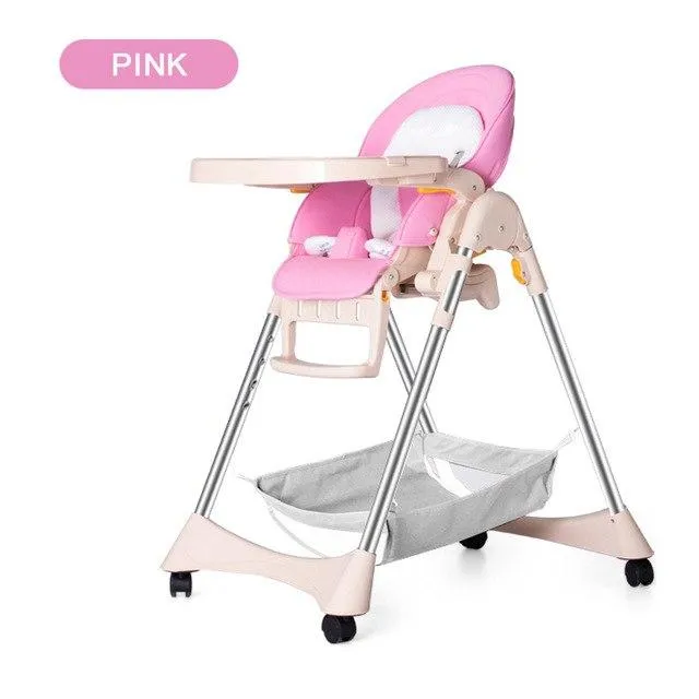 Multifunctional Baby Feeding Table Chair Seat Portable Folding Can Sit Lying Stable Safety Support Baby High Chair Dinner Lunch