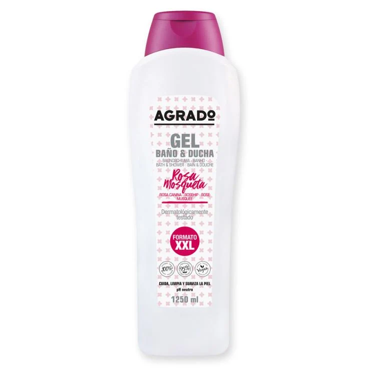Gel baño/ducha rosa mosqueta Agrado 1250ml