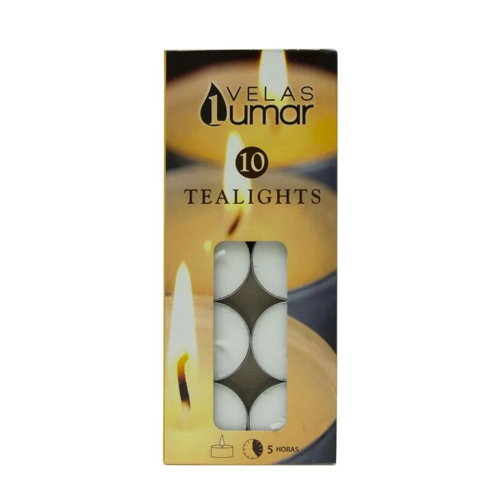 Velas tealights caja Velas Martínez 10u