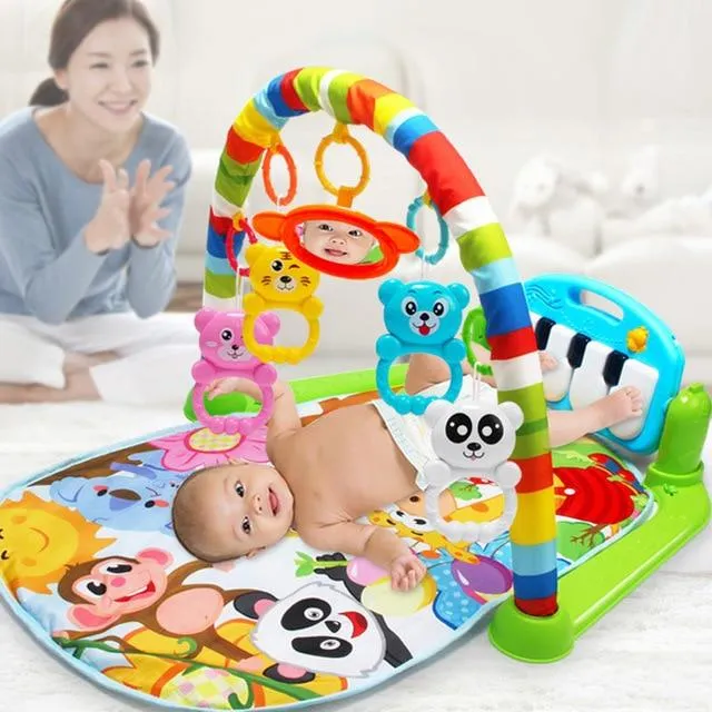 Kids Children Fitness Rack Baby Toys Piano Music Blanket Play Plastic Intellectual Development YH-17