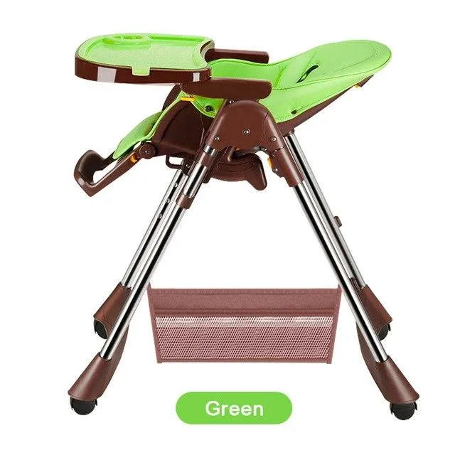 Luxury Multifunction Feeding Chair For Infant Kids Quality Wheels Baby High Chair Portable Four Colors Highchair Easy Cleaning