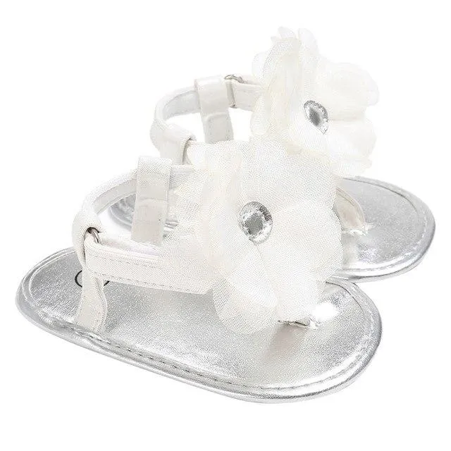 Summer Baby Girls Sandals 2018 Newborn Girls Baby Shoes Kids Flowers Slippers Shoes With Flowers
