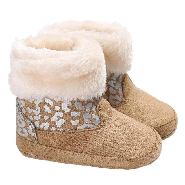 New Winter Super Warm Newborn Baby Girls First Walkers Shoes Infant Toddler Soft Soled Anti-slip Boots Booties