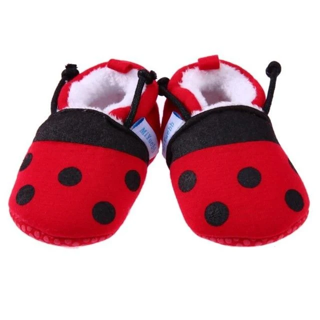 Baby Shoes Soft Cotton Ladybug