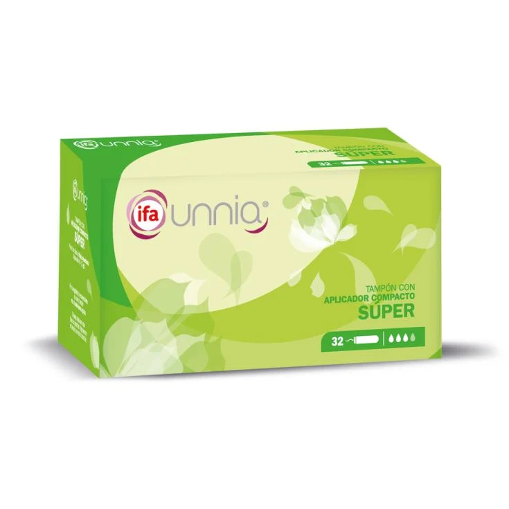 Tampón super c/aplicador Ifa unnia 32u