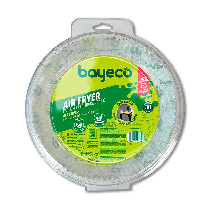 Papel bandeja freidora aire Bayeco 30u