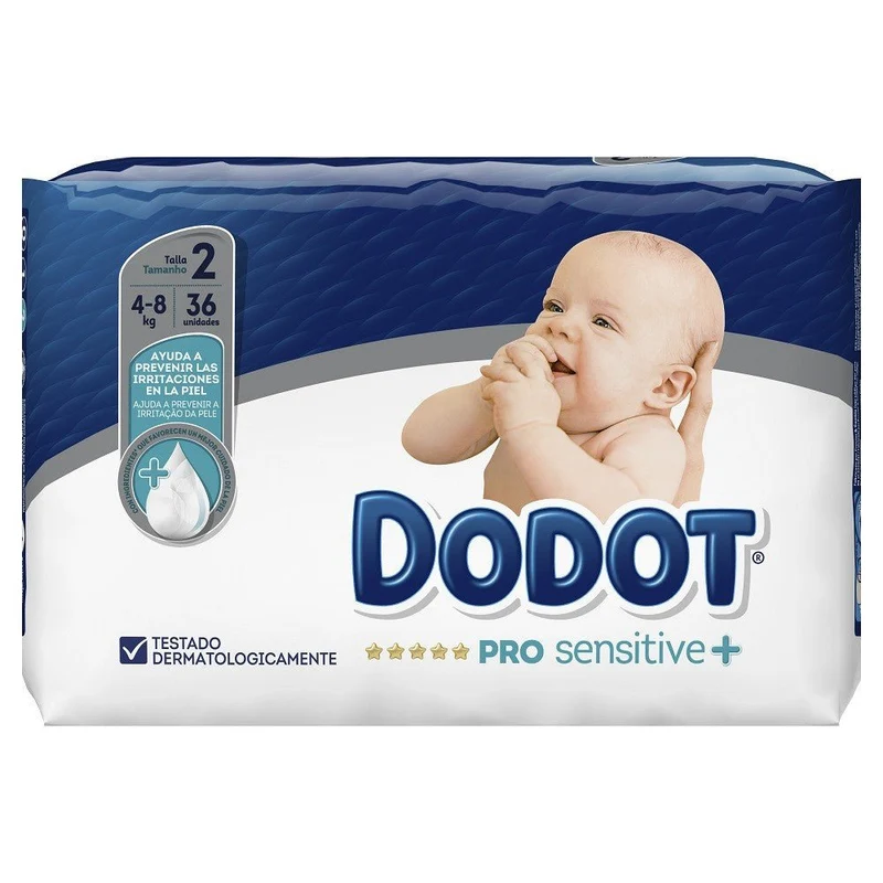 DODOT Pro Sensitive Talla 2 (de 4 a 8kg) 36 Unidades