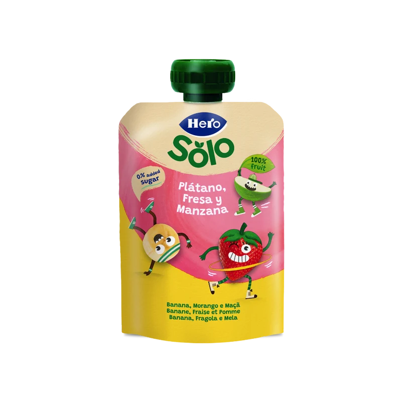 Hero Solo Plátano, Fresa y Manzana