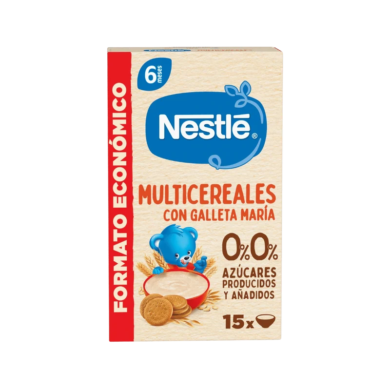 Nestlé Papilla Multicereales Con Galleta María 0% 255g