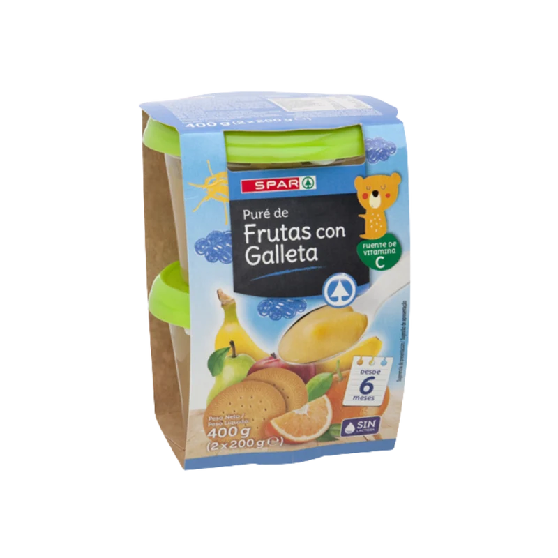 Puré de Frutas con Galleta SPAR
