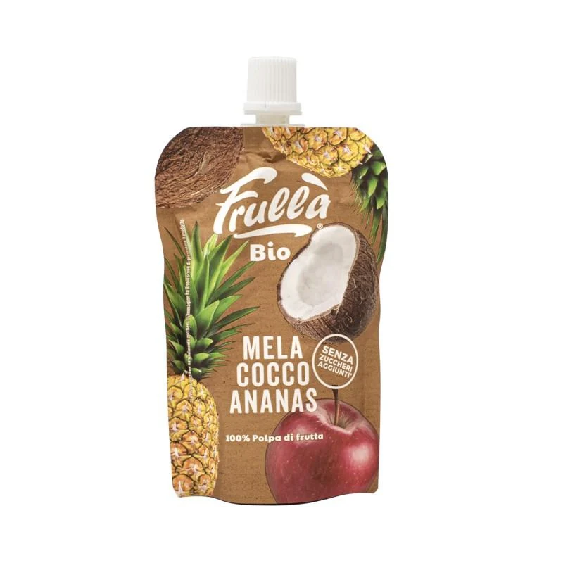 Pouche Zumo Puré de Manzana, Coco y Piña Frulla 100 gr