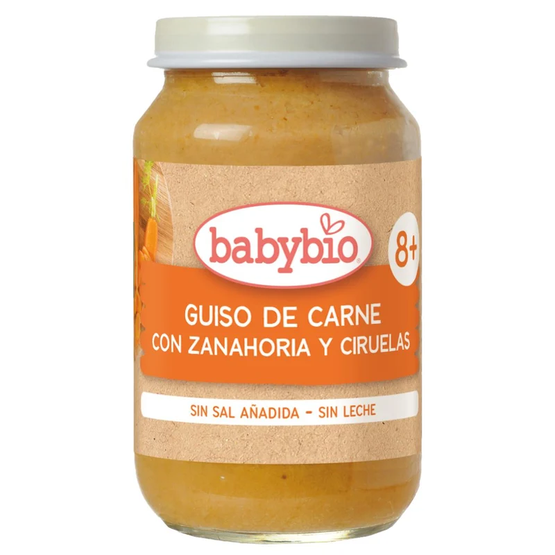 Tarrito de Guiso de Carne con Zanahoria y Ciruelas Babybio 200 g