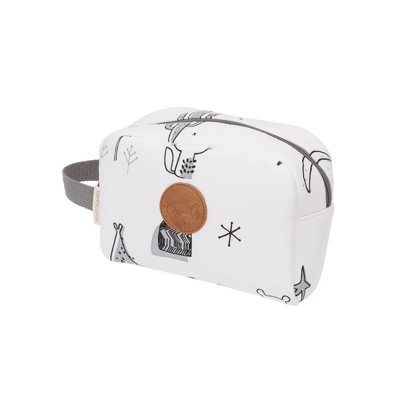 Neceser Indian Blanco y Gris BimbiDreams