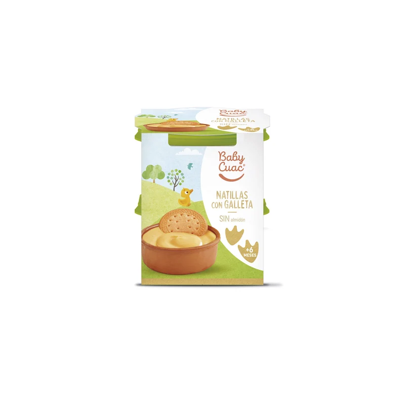 Natillas con galleta Baby cuac p2 100g/u