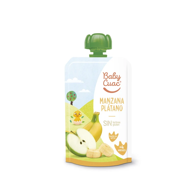 Compota fruta manzana/platano Baby cuac 120g