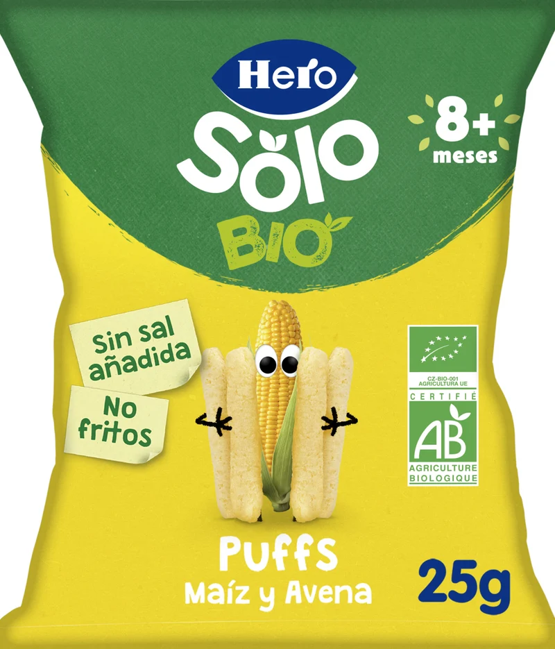 Snack maiz y avena Hero 25g