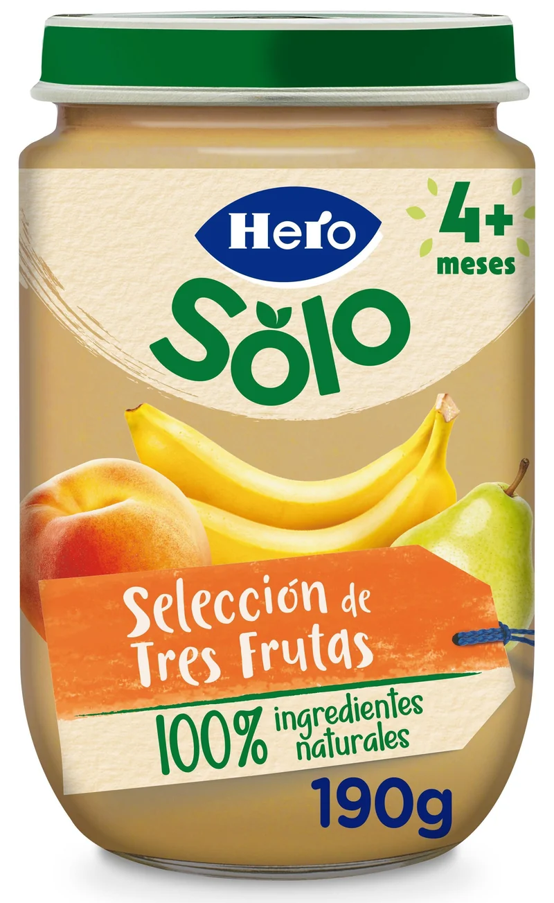Potito fruta 3 frutas Hero baby 190g