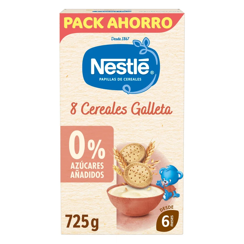 Preparado de papilla 8 cereales galleta Nestle 725g