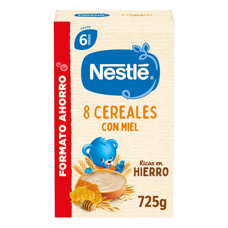 Preparado de papilla 8 cereales con miel Nestle 725g
