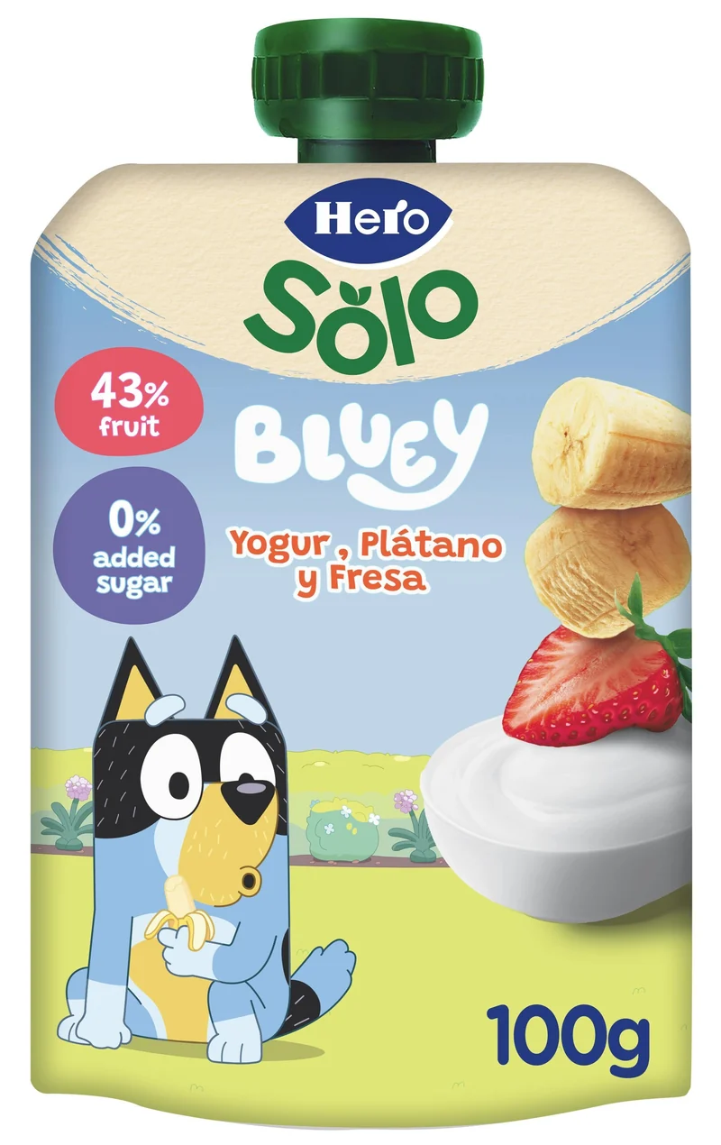 Compota plátano/fresa mi merienda Hero baby 100g