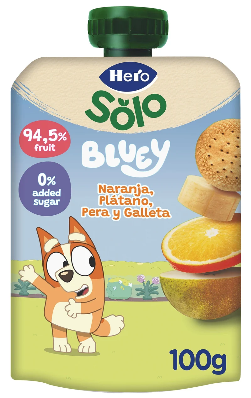 Compota naranja/plátano/galleta Hero baby 100g