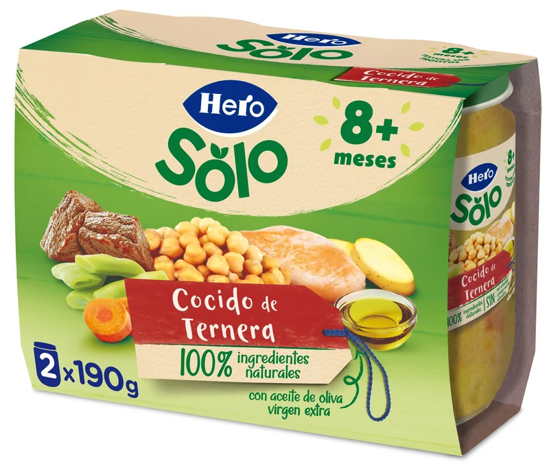 Potito carne casera cocido ternera Hero baby p2 200g