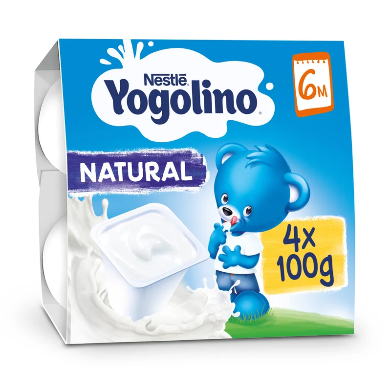 Yogur yogolino natural postre lácteo Nestle p-4 100g