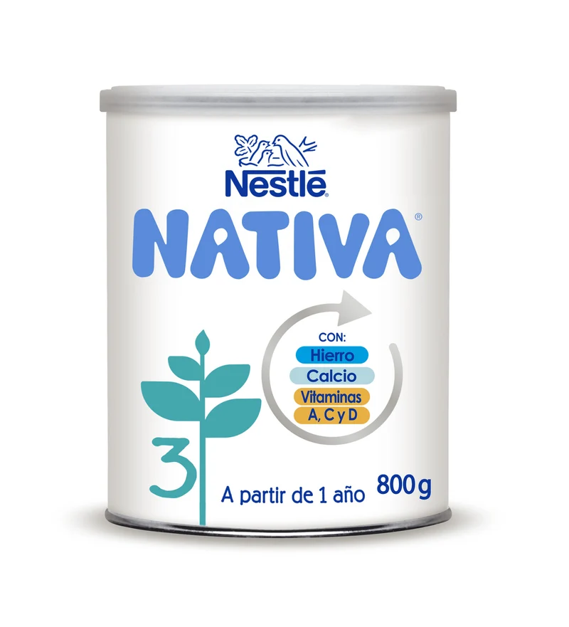 Leche en polvo crecimiento nativa 3 bote Nestle 800g
