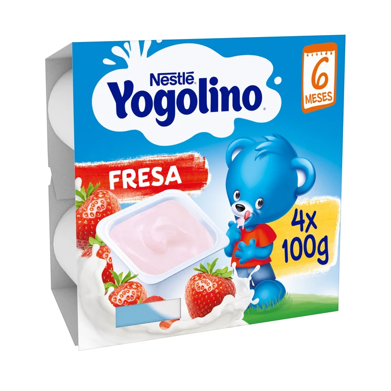 Yogur fresa postre lácteo Nestle p-4 100g